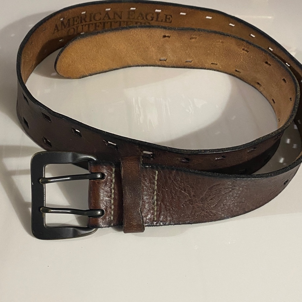 American Eagle Outfitters Genuine Leather Belt, Sz 38, Neutral, Vintage - Picture 2 of 11